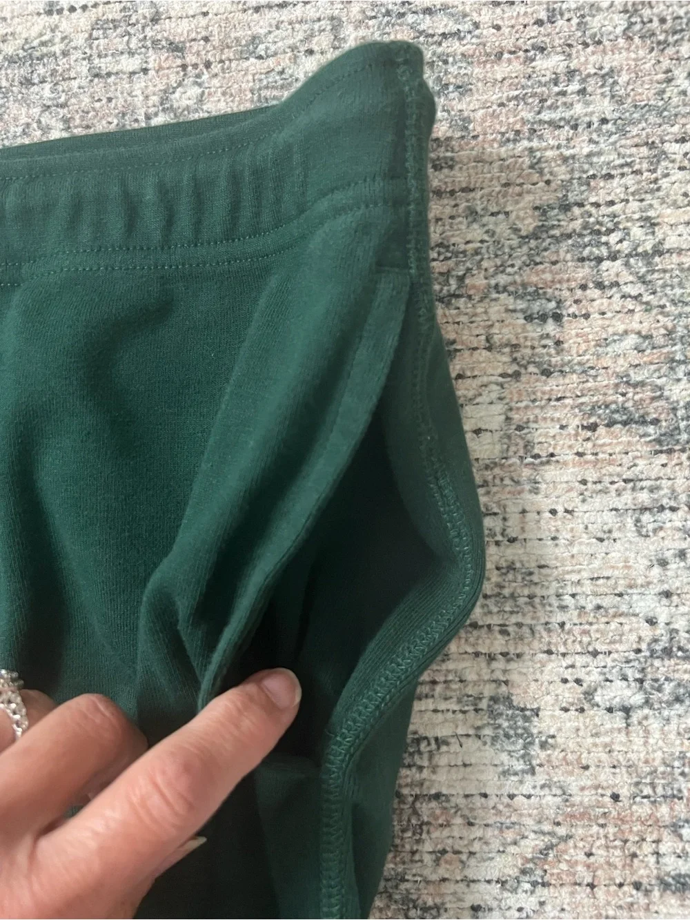J.Crew Heritage Brushed Rib Knit Jogger Pants Men’s L Tall Green 100% Cotton